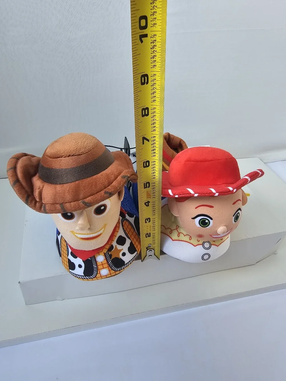 ​Disney Pixar Toy Story Woody & Jessie Plush Slippers Kids Size 11-12 NWT